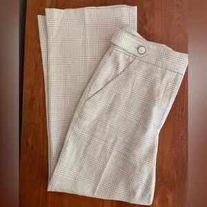 Veronica Beard Micro Plaid Cropped Trousers